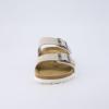 imageCUSHIONAIRE Lane Cork Footbed Sandals for Women  Comfortable Double Buckle SlipOn with Genuine Suede Footbed ampamp Arch Support Slides for Women FootwearStone Vegan Suede