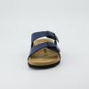 imageCUSHIONAIRE Lane Cork Footbed Sandals for Women  Comfortable Double Buckle SlipOn with Genuine Suede Footbed ampamp Arch Support Slides for Women FootwearNavy Nappa