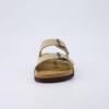 imageCUSHIONAIRE Lane Cork Footbed Sandals for Women  Comfortable Double Buckle SlipOn with Genuine Suede Footbed ampamp Arch Support Slides for Women FootwearTaupe Vegan Suede