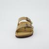 imageCUSHIONAIRE Lane Cork Footbed Sandals for Women  Comfortable Double Buckle SlipOn with Genuine Suede Footbed ampamp Arch Support Slides for Women FootwearTaupe