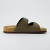 imageCUSHIONAIRE Lane Cork Footbed Sandals for Women  Comfortable Double Buckle SlipOn with Genuine Suede Footbed ampamp Arch Support Slides for Women FootwearBrown Rugged
