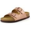 imageCUSHIONAIRE Lane Cork Footbed Sandals for Women  Comfortable Double Buckle SlipOn with Genuine Suede Footbed ampamp Arch Support Slides for Women FootwearGold Rose