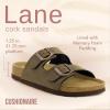 imageCUSHIONAIRE Lane Cork Footbed Sandals for Women  Comfortable Double Buckle SlipOn with Genuine Suede Footbed ampamp Arch Support Slides for Women FootwearBrown Rugged