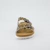 imageCUSHIONAIRE Lane Cork Footbed Sandals for Women  Comfortable Double Buckle SlipOn with Genuine Suede Footbed ampamp Arch Support Slides for Women FootwearLeopard
