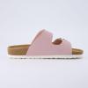 imageCUSHIONAIRE Lane Cork Footbed Sandals for Women  Comfortable Double Buckle SlipOn with Genuine Suede Footbed ampamp Arch Support Slides for Women FootwearPink Vegan Suede
