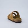 imageCUSHIONAIRE Legacy Cork Footbed Sandals for Women  Leather Double Strap Slides with Adjustable Buckles  Memory FoamCamel