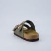imageCUSHIONAIRE Legacy Cork Footbed Sandals for Women  Leather Double Strap Slides with Adjustable Buckles  Memory FoamKhaki