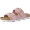 imageCUSHIONAIRE Legacy Cork Footbed Sandals for Women  Leather Double Strap Slides with Adjustable Buckles  Memory FoamPink