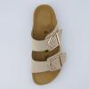 imageCUSHIONAIRE Legacy Cork Footbed Sandals for Women  Leather Double Strap Slides with Adjustable Buckles  Memory FoamStone