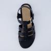 imageCUSHIONAIRE London Womens Strappy Fisherman Sandal  Vegan Leather Gladiator Style with Adjustable Ankle Strap  Memory FoamBlack