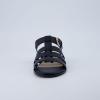 imageCUSHIONAIRE London Womens Strappy Fisherman Sandal  Vegan Leather Gladiator Style with Adjustable Ankle Strap  Memory FoamBlack