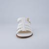 imageCUSHIONAIRE London Womens Strappy Fisherman Sandal  Vegan Leather Gladiator Style with Adjustable Ankle Strap  Memory FoamWhite