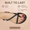 imageCUSHIONAIRE Luxor Sandals for Women Strappy Flat Thong Womens Sandals with Adjustable Ankle Strap and Memory FoamBlack