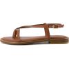 imageCUSHIONAIRE Luxor Sandals for Women Strappy Flat Thong Womens Sandals with Adjustable Ankle Strap and Memory FoamCognac