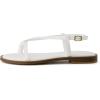 imageCUSHIONAIRE Luxor Sandals for Women Strappy Flat Thong Womens Sandals with Adjustable Ankle Strap and Memory FoamWhite