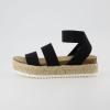 imageCUSHIONAIRE Mandy Wedge Sandals for Women  Strappy Platform Sandals with Arch Support Cute Summer EspadrilleStyle Platform Dressy SlipOnBlack
