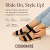 imageCUSHIONAIRE Mandy Wedge Sandals for Women  Strappy Platform Sandals with Arch Support Cute Summer EspadrilleStyle Platform Dressy SlipOnBlack