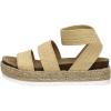 imageCUSHIONAIRE Mandy Wedge Sandals for Women  Strappy Platform Sandals with Arch Support Cute Summer EspadrilleStyle Platform Dressy SlipOnRaffia