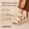 imageCUSHIONAIRE Mandy Wedge Sandals for Women  Strappy Platform Sandals with Arch Support Cute Summer EspadrilleStyle Platform Dressy SlipOnRaffia