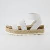 imageCUSHIONAIRE Mandy Wedge Sandals for Women  Strappy Platform Sandals with Arch Support Cute Summer EspadrilleStyle Platform Dressy SlipOnWhite