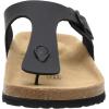 imageCUSHIONAIRE Mens Leah Cork footbed Sandal with ComfortBlack Nappa