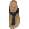 imageCUSHIONAIRE Mens Leah Cork footbed Sandal with ComfortBlack Nappa