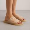 imageCUSHIONAIRE Pool Slides For Women Waterproof Double Buckle Adjustable SlipOn Womens Sandals For Beach Shower Casual WearChampagne