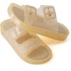 imageCUSHIONAIRE Pool Slides For Women Waterproof Double Buckle Adjustable SlipOn Womens Sandals For Beach Shower Casual WearChampagne