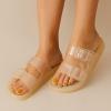 imageCUSHIONAIRE Pool Slides For Women Waterproof Double Buckle Adjustable SlipOn Womens Sandals For Beach Shower Casual WearChampagne