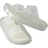 imageCUSHIONAIRE Pool Slides For Women Waterproof Double Buckle Adjustable SlipOn Womens Sandals For Beach Shower Casual WearClear