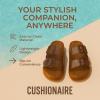 imageCUSHIONAIRE Pool Slides For Women Waterproof Double Buckle Adjustable SlipOn Womens Sandals For Beach Shower Casual WearWhiskey