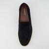 imageCUSHIONAIRE Selby Mens Genuine Leather SlipOn Casual Penny Loafers  Memory Foam Rubber SoleBlack Suede