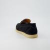 imageCUSHIONAIRE Selby Mens Genuine Leather SlipOn Casual Penny Loafers  Memory Foam Rubber SoleBlack Suede