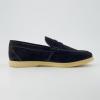 imageCUSHIONAIRE Selby Mens Genuine Leather SlipOn Casual Penny Loafers  Memory Foam Rubber SoleBlack Suede