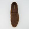 imageCUSHIONAIRE Selby Mens Genuine Leather SlipOn Casual Penny Loafers  Memory Foam Rubber SoleBrown Suede
