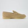 imageCUSHIONAIRE Selby Mens Genuine Leather SlipOn Casual Penny Loafers  Memory Foam Rubber SoleTaupe Suede