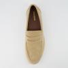 imageCUSHIONAIRE Selby Mens Genuine Leather SlipOn Casual Penny Loafers  Memory Foam Rubber SoleTaupe Suede