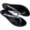 imageCUSHIONAIRE Splash Jelly Flip Flops for Women With Flexible Sole Soft Footbed Summer Sandals for WomenBlack