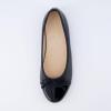 imageCUSHIONAIRE Womens Cardi Cap Toe Bow Flat with Memory Foam and Wide Widths AvailableBlackBlack Patent