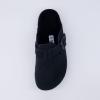 imageCUSHIONAIRE Womens Hana Cork footbed clog with Genuine Leather upper Faux Fur lining and ComfortBlack
