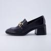 imageCUSHIONAIRE Womens Royal Block Heel Loafer Memory Foam Wide Widths AvailableCharcoal