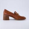 imageCUSHIONAIRE Womens Royal Block Heel Loafer Memory Foam Wide Widths AvailableCognac