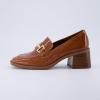 imageCUSHIONAIRE Womens Royal Block Heel Loafer Memory Foam Wide Widths AvailableCognac