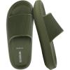 imageCUSHIONAIRE Feather EVA Mens Sandals  Slip On Recovery Slides Lightweight Water Shoes for MenOlive