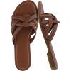 imageCUSHIONAIRE Laguna SlipOn Womens Sandals  Flat Braided Dressy Summer Sandals for WomenCognac