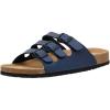 imageCUSHIONAIRE Mens LelaM Cork Footbed Sandal with ComfortNavy Nappa
