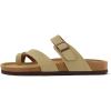 imageCUSHIONAIRE Mens LunaM Cork footbed Sandal with ComfortTaupe Nubuck