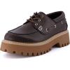 imageCUSHIONAIRE Womens Beam Chunky Boat Loafer Memory Foam Wide Widths AvailableChocolate