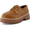 imageCUSHIONAIRE Womens Beam Chunky Boat Loafer Memory Foam Wide Widths AvailableTan