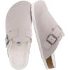 imageCUSHIONAIRE Womens Hana Cork footbed clog with Genuine Leather upper Faux Fur lining and ComfortStone